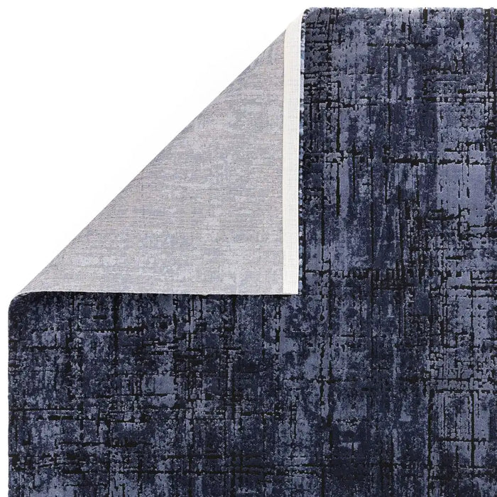 Asiatic kuza abstract navy Blue, Navy Living Room  Rug.