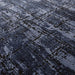 Asiatic kuza abstract navy Blue, Navy Living Room  Rug.