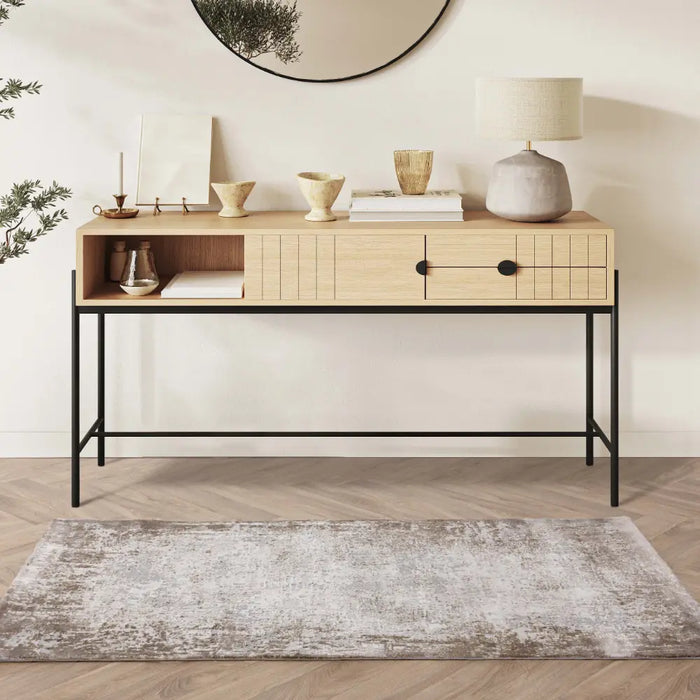 Kuza Border Beige Rug