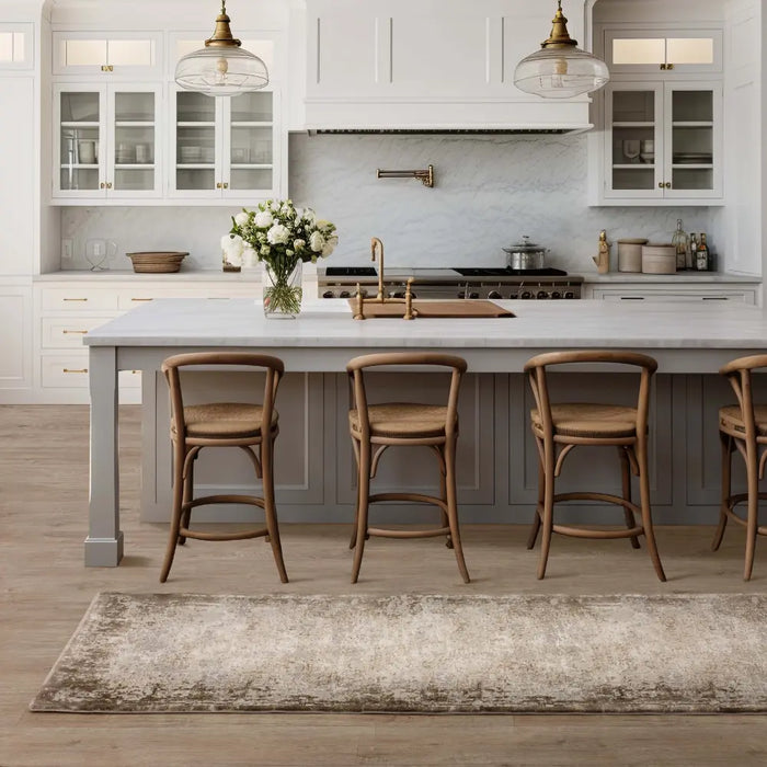 Kuza Border Beige Rug