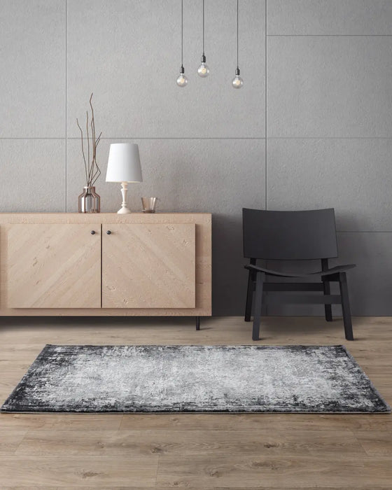 Kuza Border Grey Rug