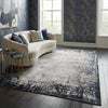 Kuza Border Navy Rug