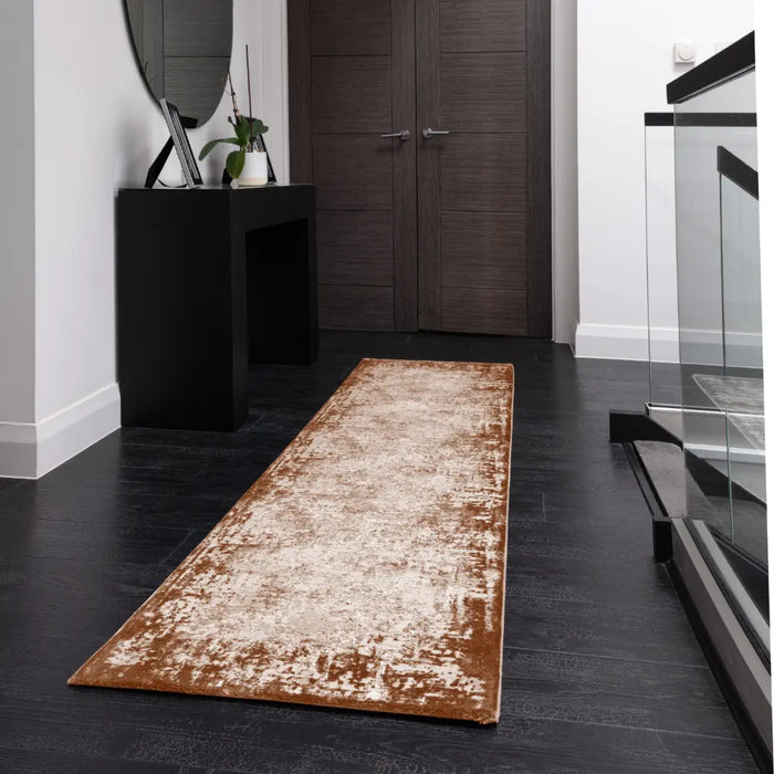 Kuza Border Terracotta Rug