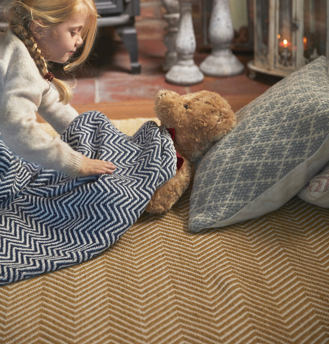 Hug Woven Herringbone Gold Rug