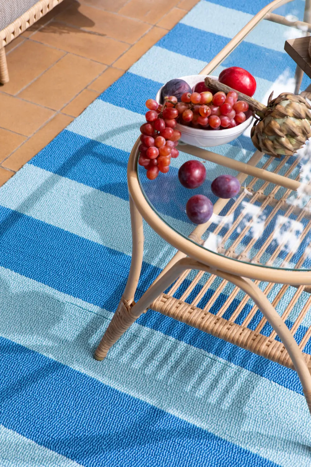 Lille LA Bleu Sky outdoor Multicoloured Rug — RugsDirect Online