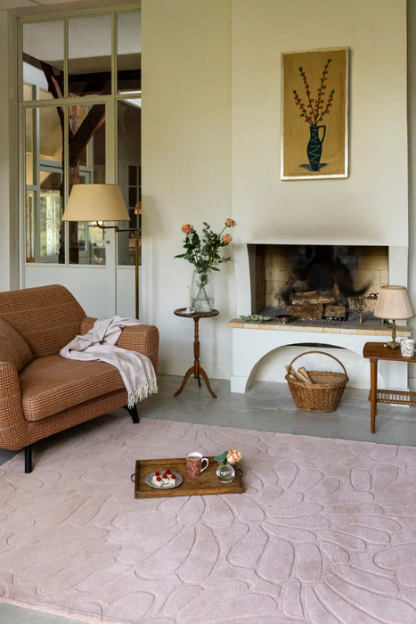 Coleby Petals Laura Ashley Chalk Pink 078802 Rug