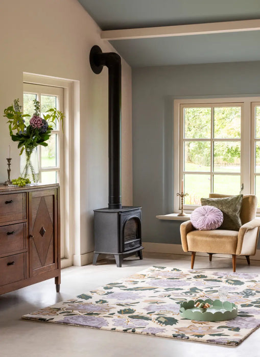 Wendling Floral Laura Ashley Heather Purple 083104 Rug