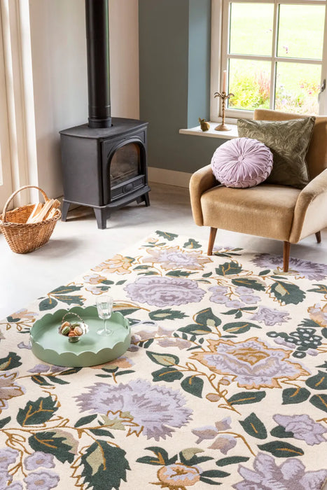 Wendling Floral Laura Ashley Heather Purple 083104 Rug