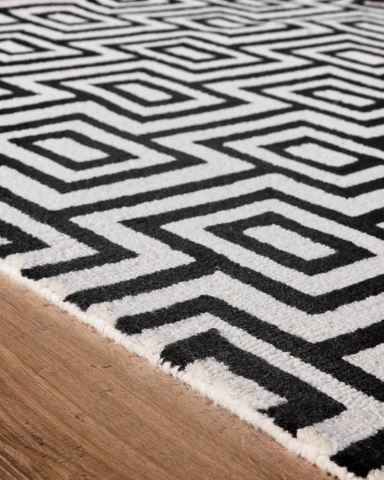 Labyrinth Black/Ivory Black Rug — RugsDirect Online