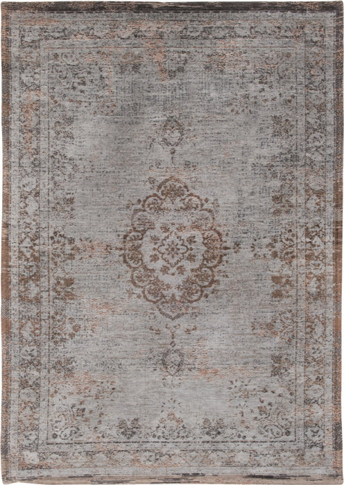 Louis de Poortere fading world medallion 8257 grey ebony Grey, Multicoloured Living Room Flat Weave Rug.