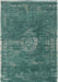 Louis de Poortere fading world medallion 8258 jade Green Living Room Flat Weave Rug.