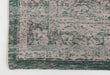 Louis de Poortere fading world medallion 8259 jade oyster Green, Ivory, Multicoloured Living Room Flat Weave Rug.