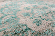 Louis de Poortere fading world medallion 8259 jade oyster Green, Ivory, Multicoloured Living Room Flat Weave Rug.