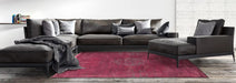 Louis de Poortere fading world medallion 8260 scarlet Pink Living Room Flat Weave Rug.