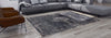 Louis de Poortere fading world medallion 8263 mineral black Black Living Room Flat Weave Rug.