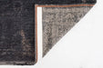 Louis de Poortere fading world medallion 8263 mineral black Black Living Room Flat Weave Rug.