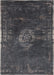 Louis de Poortere fading world medallion 8263 mineral black Black Living Room Flat Weave Rug.