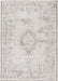 Louis de Poortere fading world medallion 8383 salt and pepper Ivory Living Room Flat Weave Rug.