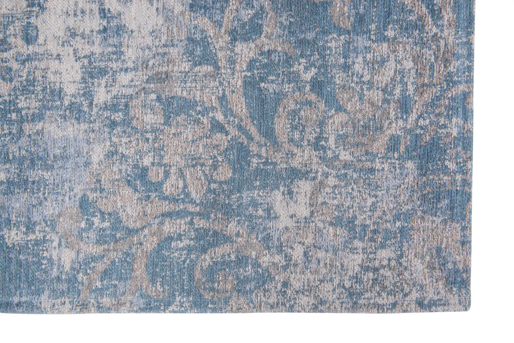 Louis de Poortere fading world babylon 8545 alhambra Blue, Multicoloured Living Room Flat Weave Rug.