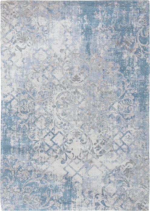 Louis de Poortere fading world babylon 8545 alhambra Blue, Multicoloured Living Room Flat Weave Rug.