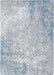 Louis de Poortere fading world babylon 8545 alhambra Blue, Multicoloured Living Room Flat Weave Rug.