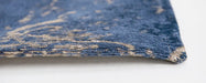 Louis de Poortere mad men cracks 8629 abyss blue Blue, Grey Living Room Flat Weave Rug.