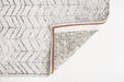 Louis de Poortere mad men jacobs ladder 8652 black on white Ivory Living Room Flat Weave Rug.