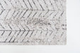 Louis de Poortere mad men jacobs ladder 8652 black on white Ivory Living Room Flat Weave Rug.