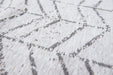 Louis de Poortere mad men jacobs ladder 8652 black on white Ivory Living Room Flat Weave Rug.