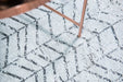 Louis de Poortere mad men jacobs ladder 8652 black on white Ivory Living Room Flat Weave Rug.
