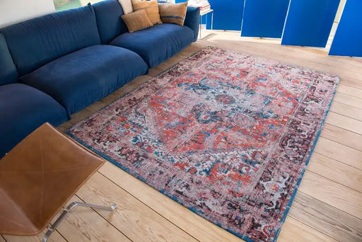 Louis de Poortere antiquarian heriz 8703 classic brick Red Living Room Flat Weave Rug.