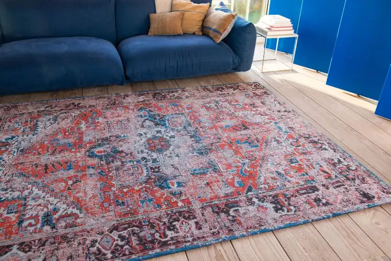 Louis de Poortere antiquarian heriz 8703 classic brick Red Living Room Flat Weave Rug.