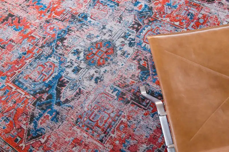 Louis de Poortere antiquarian heriz 8703 classic brick Red Living Room Flat Weave Rug.