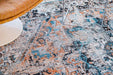 Louis de Poortere antiquarian heriz 8705 seray orange Blue, Orange Living Room Flat Weave Rug.
