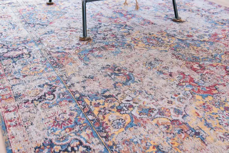 Louis de Poortere antiquarian bakhtiari 8713 khedive multi Multicoloured Living Room Flat Weave Rug.