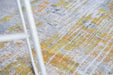 Louis de Poortere atlantic streaks 8715 sea bright sunny Grey, Yellow, Multicoloured Living Room Flat Weave Rug.