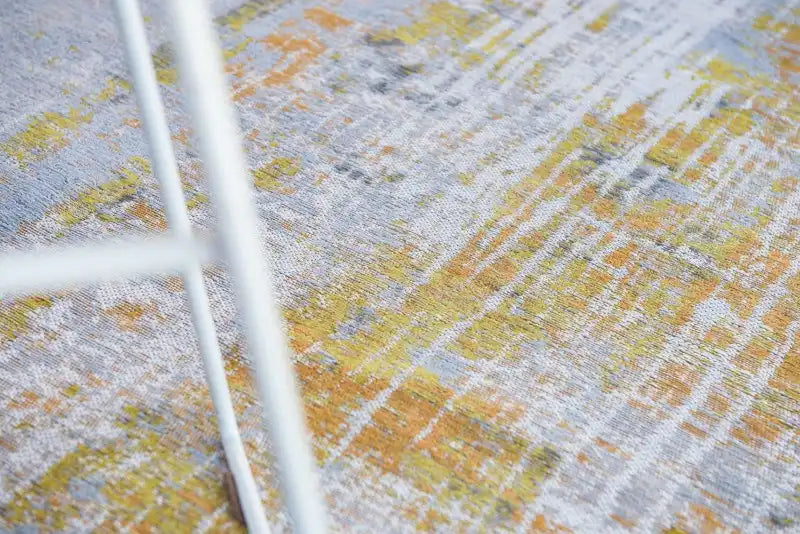 Louis de Poortere atlantic streaks 8715 sea bright sunny Grey, Yellow, Multicoloured Living Room Flat Weave Rug.
