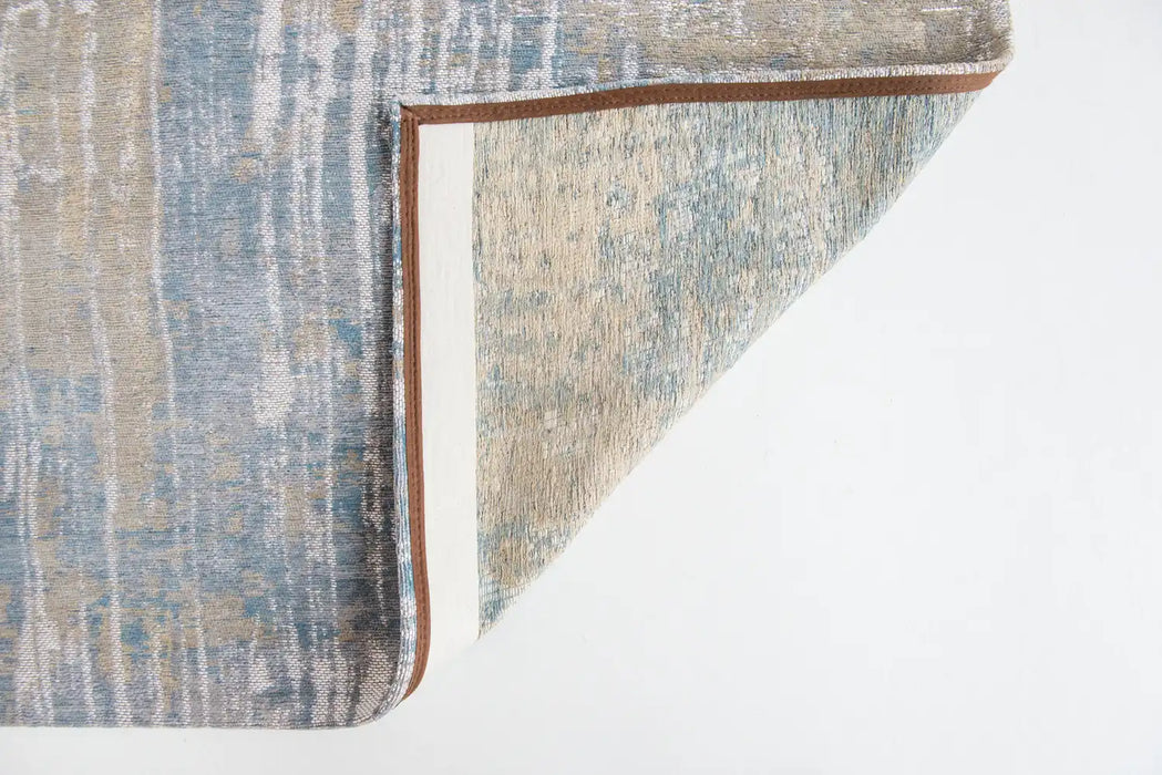 Louis de Poortere atlantic streaks 8718 long island blue Blue, Grey Living Room Flat Weave Rug.