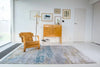 Louis de Poortere atlantic streaks 8718 long island blue Blue, Grey Living Room Flat Weave Rug.