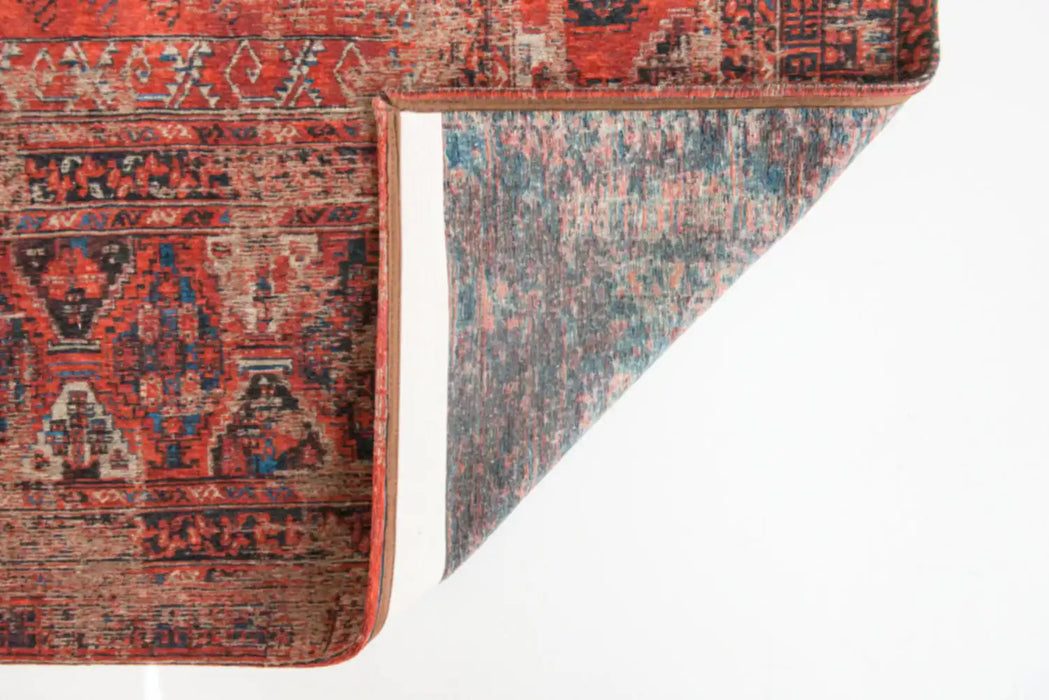 Louis de Poortere antiquarian hadschlu 8719 7 8 2 red Red Living Room Flat Weave Rug.