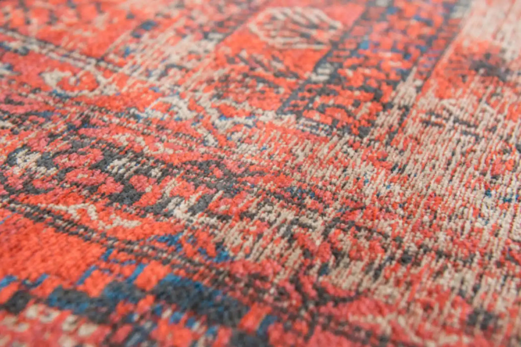 Louis de Poortere antiquarian hadschlu 8719 7 8 2 red Red Living Room Flat Weave Rug.