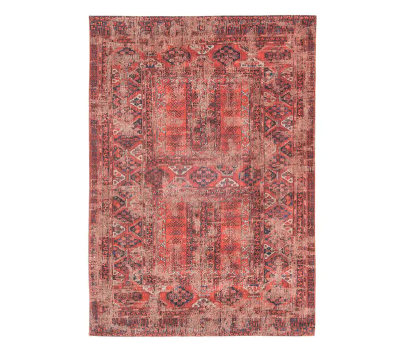 Louis de Poortere antiquarian hadschlu 8719 7 8 2 red Red Living Room Flat Weave Rug.
