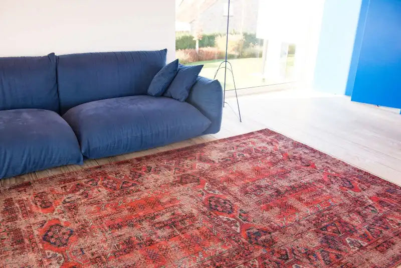 Louis de Poortere antiquarian hadschlu 8719 7 8 2 red Red Living Room Flat Weave Rug.