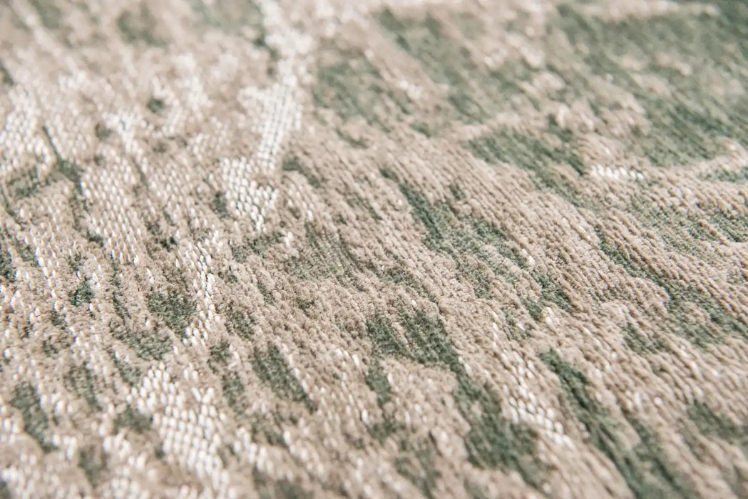Louis de Poortere mad men cracks 8723 dark pine Green, Grey Living Room Flat Weave Rug.
