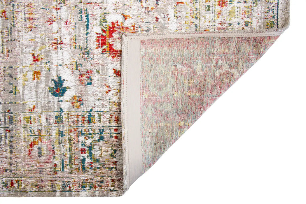 Louis de Poortere antiquarian 8894 ushak turkishdelight Grey, Multicoloured Living Room Flat Weave Rug.