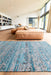 Louis de Poortere antiquarian kilim 9110 zemmuri blue Blue, Multicoloured Living Room Flat Weave Rug.