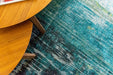 Louis de Poortere atlantic streaks 9126 glen cove Blue, Multicoloured Living Room Flat Weave Rug.