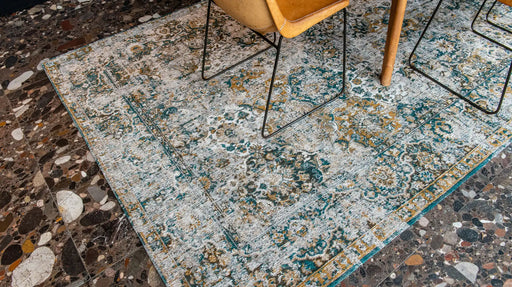 Louis de Poortere antiquarian bakhtiari 9127 fener Multicoloured Living Room Flat Weave Rug.