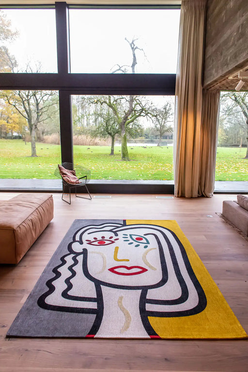 Louis de Poortere gallery dora 9143 dorado Multicoloured Living Room Flat Weave Rug.