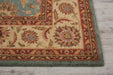 Nourison living treasures li05 aqua Green Living Room Wool Rug.